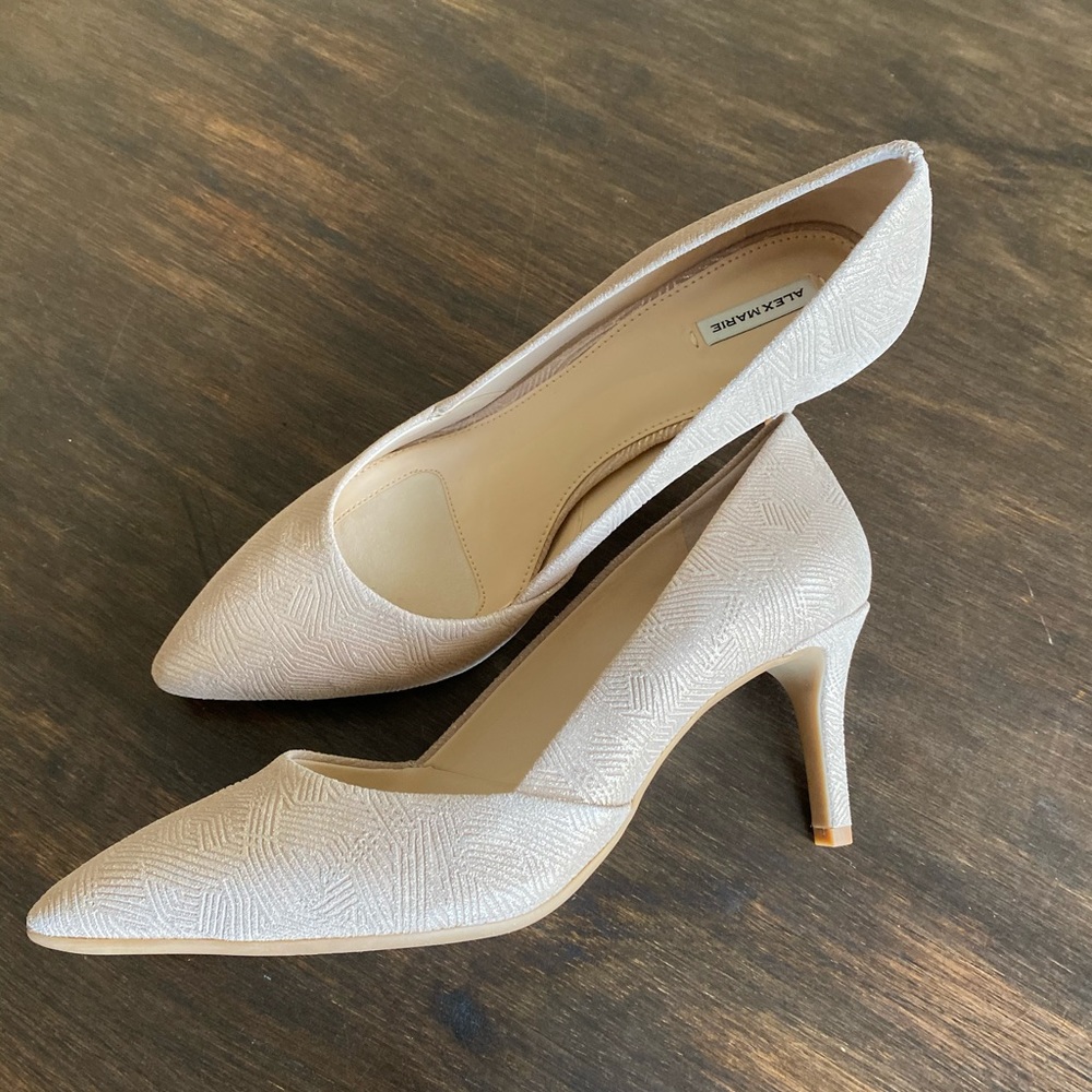 New Alex Marie Nude Leather Pumps